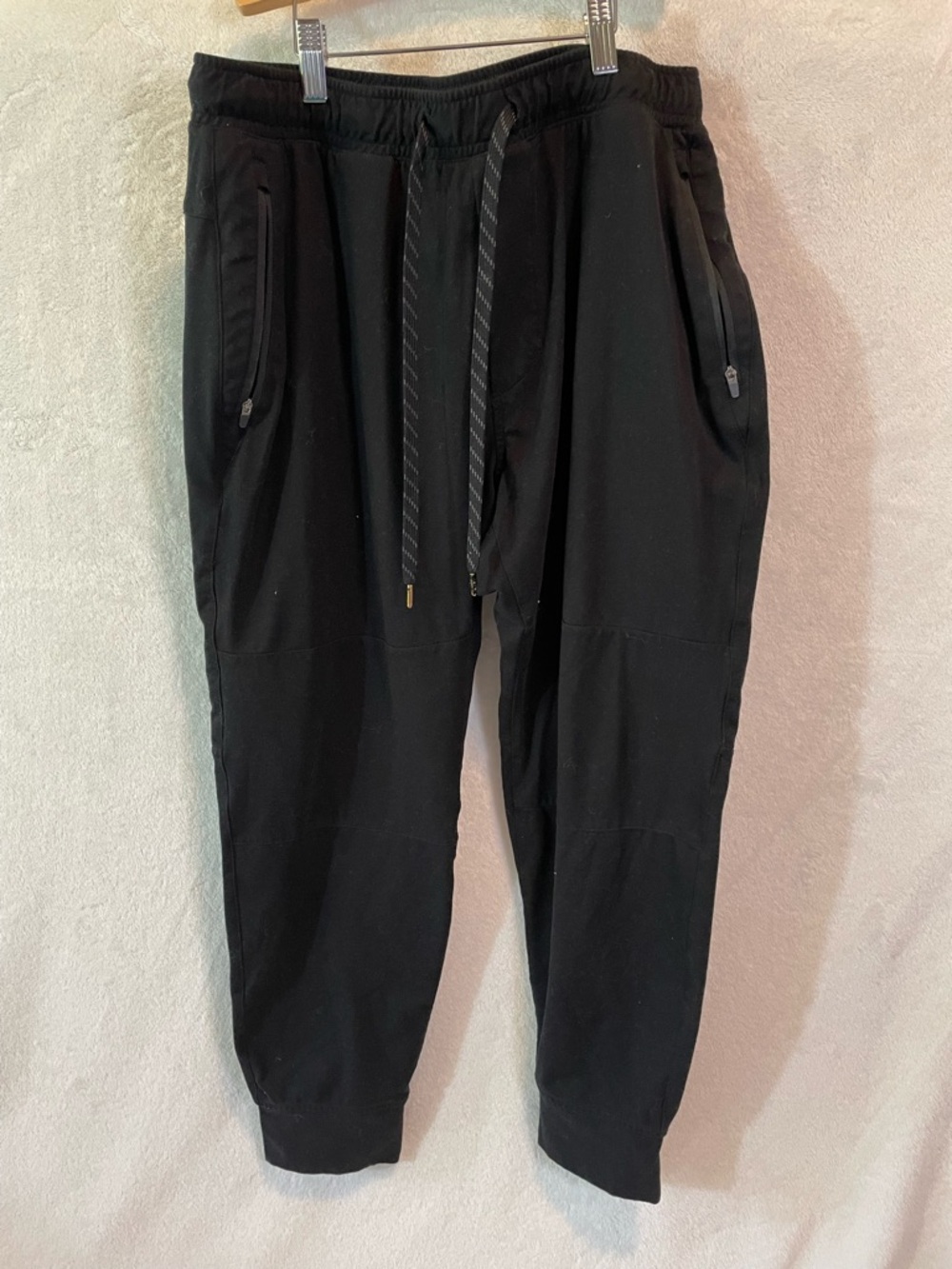 American Eagle Outfitters Black Drawstring Zip Joggers